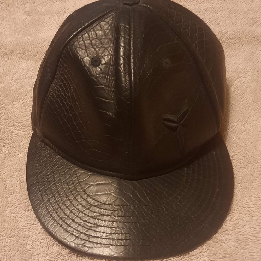 RARE Nike Kobe 9 Elite Black Snakeskin Leather Cap Hat Adjustable